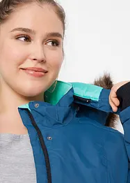 Lange outdoor jas met capuchon, waterdicht, bonprix