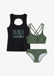 Tankini en bikinitop (3-dlg. set), bonprix