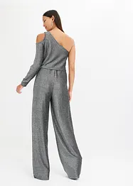 One-shoulder jumpsuits met glitter, bonprix