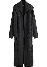 Lang gebreid vest met kabelpatroon, bonprix