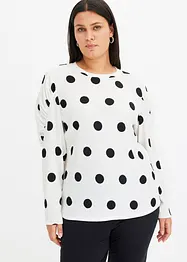 Longsleeve van gestructureerde crêpe, bonprix