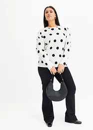 Longsleeve van gestructureerde crêpe, bonprix