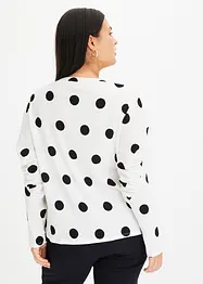 Longsleeve van gestructureerde crêpe, bonprix
