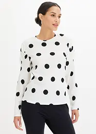 Longsleeve van gestructureerde crêpe, bonprix