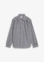 Oversized geruite blouse met pofmouwen, bonprix