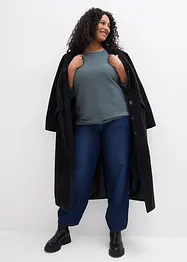 Geribde oversized trui van viscosemix, bonprix