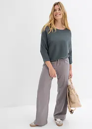 Geribde oversized trui van viscosemix, bonprix