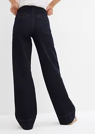 Wide leg stretch jeans mid waist, bonprix