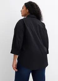 Oversized blouse van katoen met 3/4 mouwen, bonprix