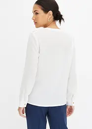 Crêpe blouse met kant, bonprix