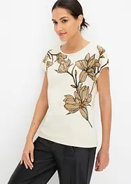 Shirt met bloemenprint en biologisch katoen, bonprix