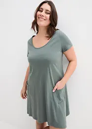 Korte, katoenen shirtjurk van slub garen, bonprix