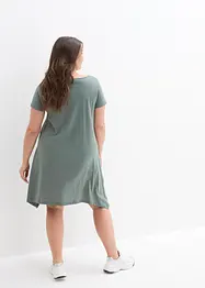 Korte, katoenen shirtjurk van slub garen, bonprix