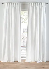 Semi transparant gordijn van duurzaam materiaal (2 stuks), bonprix