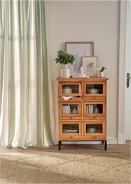 Gestreept gordijn met gerecycled polyester (1 stuk), bonprix