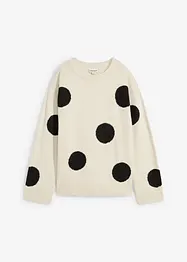 Oversized trui met stippen, bonprix