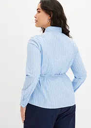 Gestreepte blouse met ceintuur, bonprix