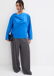 Blouse met watervalhals, bonprix