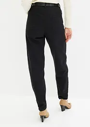 Barrel twill broek met riem, bonprix
