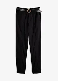 Barrel twill broek met riem, bonprix