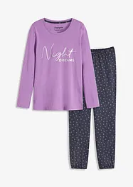 Pyjama met glanzende print, bonprix