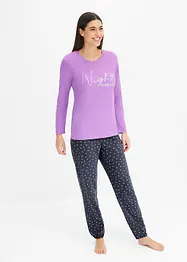 Pyjama met glanzende print, bonprix