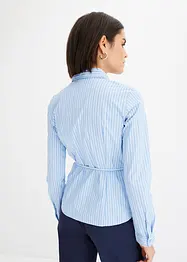 Gestreepte blouse met ceintuur, bonprix