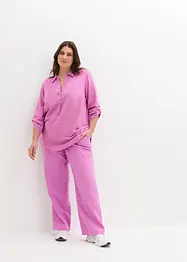 Blouse met linnen en 3/4 mouwen, bonprix