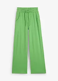 Wijde jersey broek van interlock, bonprix