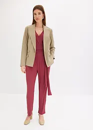 Jersey jumpsuit met knoopdetail, bonprix