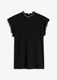 Geribd shirt met ruches, bonprix
