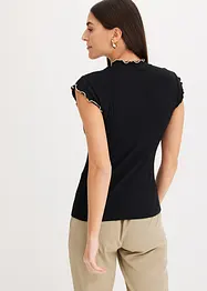 Geribd shirt met ruches, bonprix