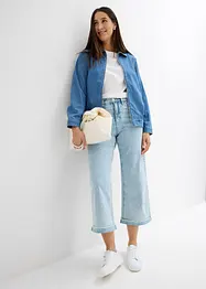 Spijkerjas in blousonstijl, met ritssluiting, bonprix