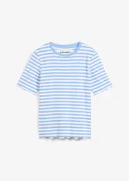 Geribd shirt shirt met korte mouwen, bonprix