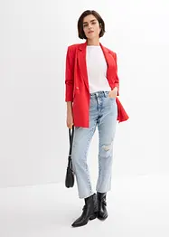 Straight jeans, mid waist, cropped, bonprix