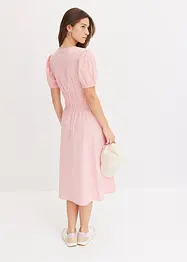 Jurk met elastische taille met plooitjes, bonprix