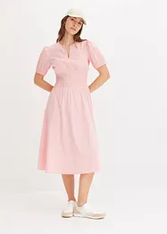 Jurk met elastische taille met plooitjes, bonprix