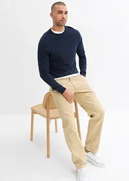Relaxed fit chino van puur katoen, straight, bonprix