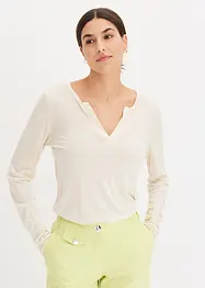 Henley shirt van zachte viscose, bonprix