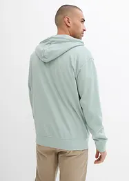 Sweatjack met capuchon van puur biologisch katoen, loose fit, bonprix