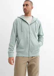 Sweatjack met capuchon van puur biologisch katoen, loose fit, bonprix