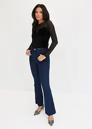 Bustier shirt met mesh, cropped, bonprix