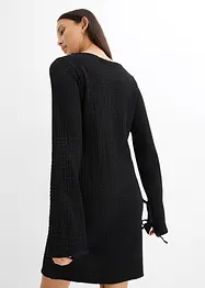 Mini jurk van gestructureerde crêpe, bonprix