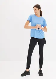 Sportlegging met korte broek en mesh zakje voor gsm, bonprix