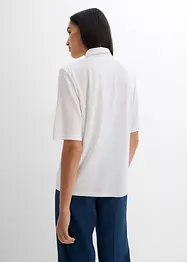 Poloshirt met schoudervulling in viscose-mix, bonprix