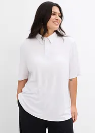 Poloshirt met schoudervulling in viscose-mix, bonprix