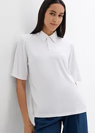 Poloshirt met schoudervulling in viscose-mix, bonprix