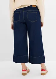 Wide leg jeans mid waist, cropped, bonprix