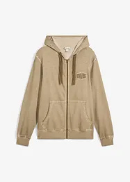 Sweatvest met capuchon in washed out look, bonprix