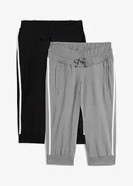 Capri joggingbroek van katoen (set van 2), bonprix